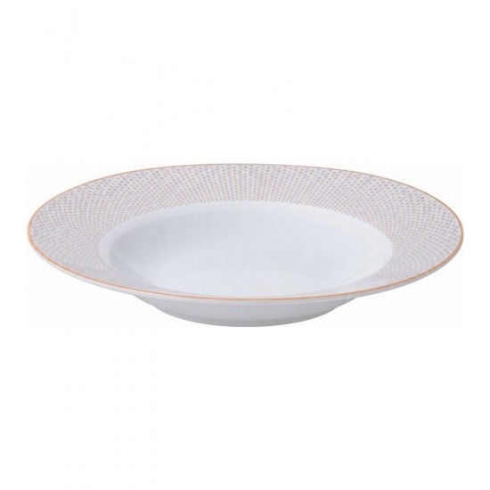 Prato 23cm Fundo Aurum Em Porcelana Decorada Tramontina